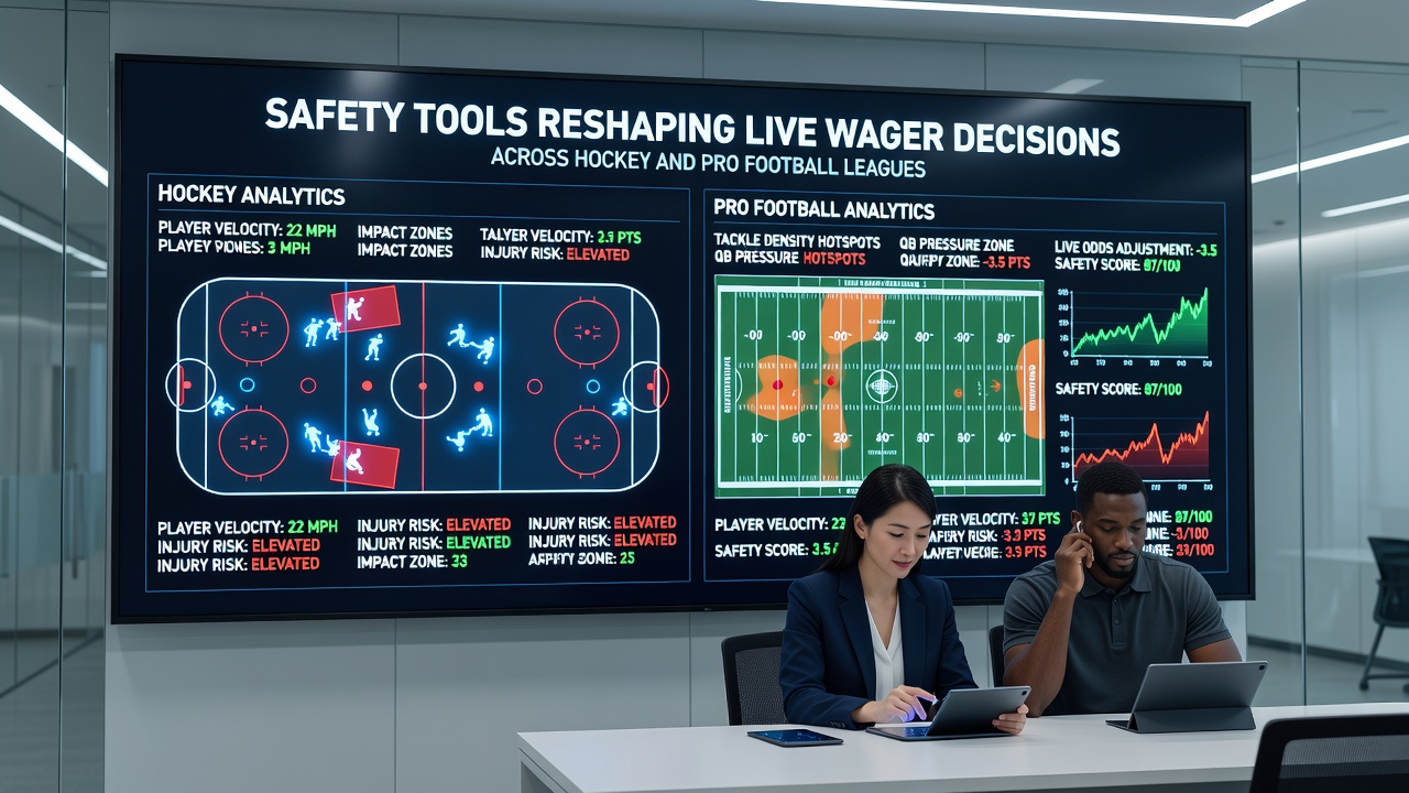 NFL live betting dashboard highlighting safety controls and limit reminders